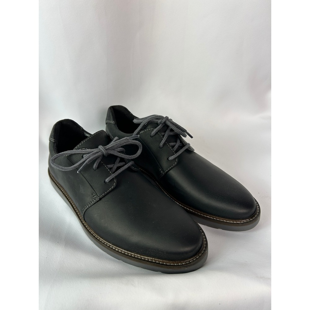 Clarks Grandin Plain Black Leather Derby Dress Shoes Professional Classic Mens 8